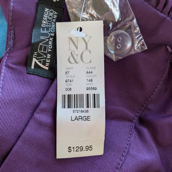 Purple Hi-Lo Maxi Skirt Large Seventh Avenue Design Studio NY&C Brand New - Picture 9 of 16